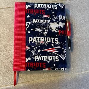 Handmade Fabric Composition Book Cover NFL New England Patriots Print